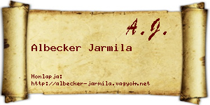 Albecker Jarmila névjegykártya